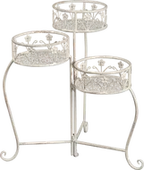 herb planters flowers stand herb garden planter of Nook Nest Boho 3-Tier Organic Flowers Stand with white background